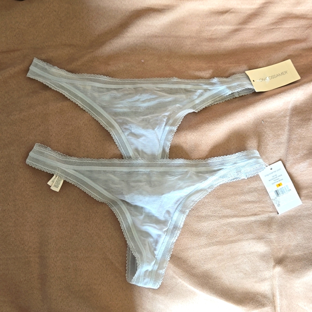 2 Pairs Cotton Mesh Thong Sz S - Microchip